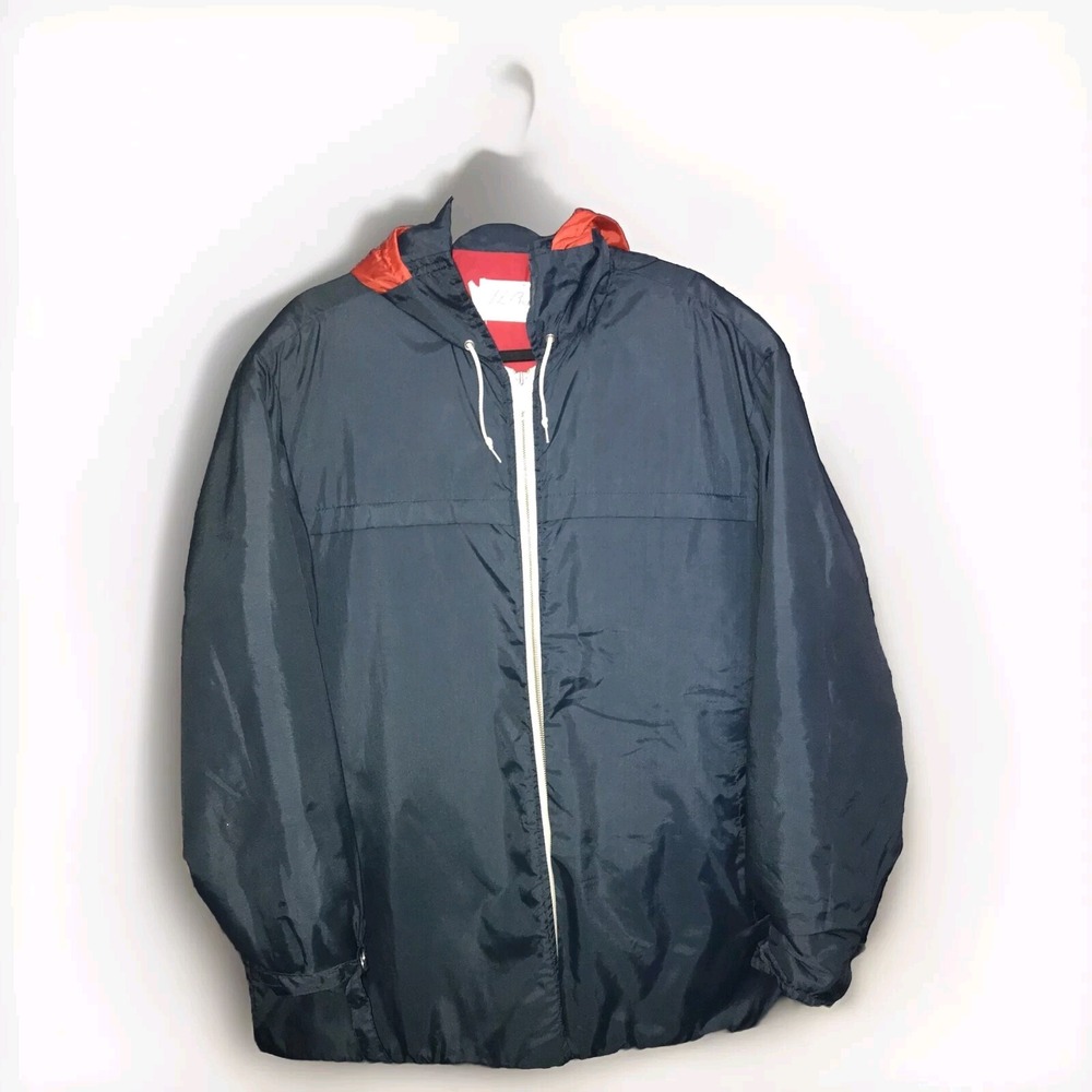 LL Bean Empress Flotation Jacket XL Extra Large Navy Blue Red Vintage 1976 Sail*